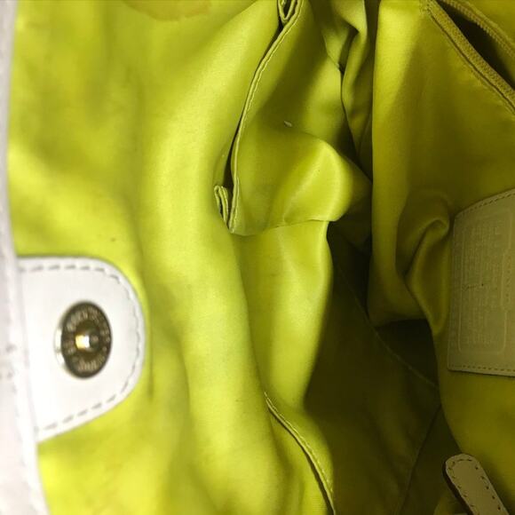 COACH Tan Cream Jacquard Fabric CrossBody Bag - Picture 7 of 8